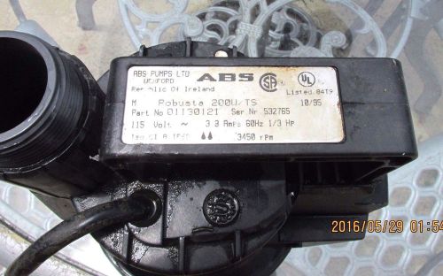 ABS ROBUSTA 200 TS SUMP PUMP 115 VOLT 1/3 HP