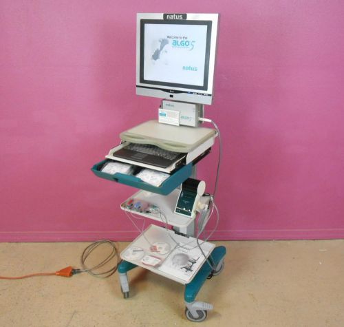 Natus algo 5 newborn infant hearing screener screening audiometer system w leads for sale