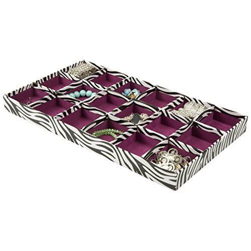 Sheffield Home - 18 Section Jewelry Organizer - Jewelry Tray - Drawer Organizer