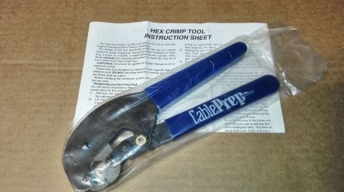 New CablePrep HCT-480 Hex Crimp Tool .475 Hex Size .108 Crimp