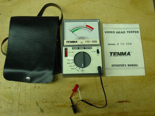 TENMA Video Head Tester #72-550, With Case, Manual &amp; Leads. Works!