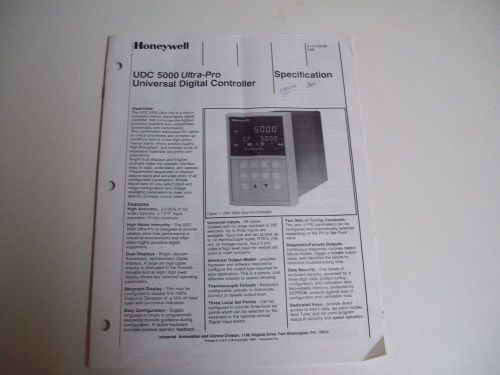 HONEYWELL 51-51-03-09 UNIVERSAL DIGITAL LIMIT UDC 5000 MANUAL - FREE SHIPPING