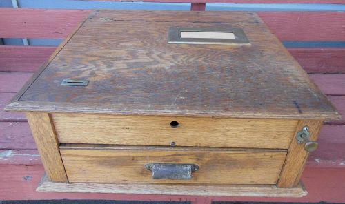 ANTIQUE NCR WOODEN NATIONAL CASH REGISTER GENERAL STORE BASE COUNTERTOP TILL *