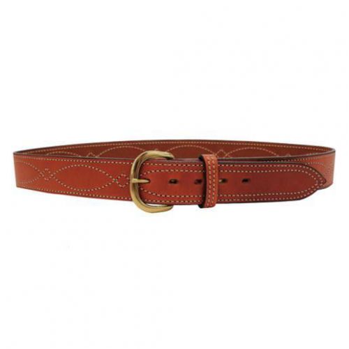 Bianchi 12299 B9 Fancy Stitched Belt Plain Tan/Suede Brass Tan 44&#034;