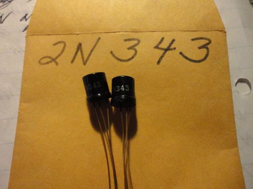 2PCS VINTAGE 2N343 SILICON NPN TRANSISTOR