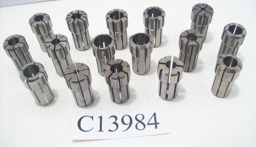 CLEAN DA 100 16 PC COLLET SET, SIZES RANGE BETWEEN 1/16 - 9/16 DIA. DA100 C13984