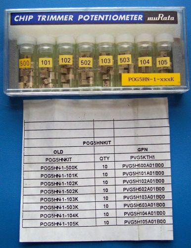 SMT Trimmer Potentiometer Kit - 10pc of 8 different by Murata POG5HN type