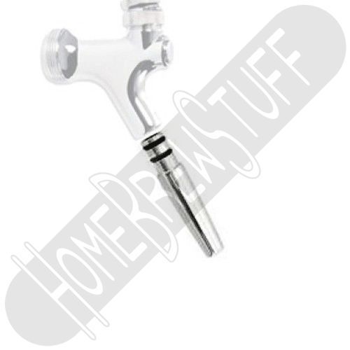 SS Faucet Spout Extension Chrome Draft Beer Tap Growler Filler Kegged Brew