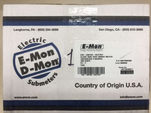 NEW  E-Mon D-Mon Class 3200 E32-208100-REZ7KIT 100 amp 120/208/240 Smart Meter