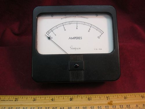 Vintage Simpson   #59  9747 AC AMP meter 0-5 &amp; 0-10 AMP scales