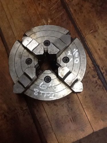 6&#034; 4 JAW  LATHE CHUCK  Cushman 2 1/8&#034; ID 6 TPI