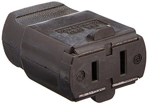 Leviton 102-P 15 Amp, 125 Volt, Cord outlet, Polarized, Non-Grounding, Brown