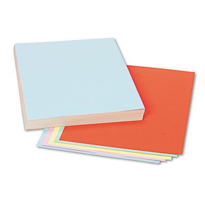 Assorted Colors Tagboard, 12 x 9, Blue/Canary/Green/Orange/Pink, 100/Pack