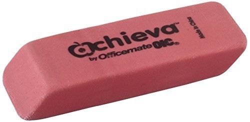 Officemate oic achieva wedge pencil erasers, 3 in a pack, pink (30235) for sale