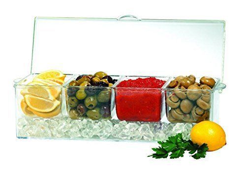 Jumbl serve-chilled condiment tray | 4-section removable cups for sale