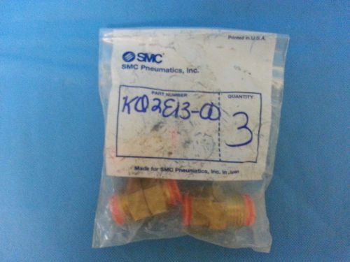 FREESHIPSAMEDAY LOT OF 3 SMC KQ2E13-00 BULKHEAD UNION 1/2&#034; OD TUBE - NEW BAG