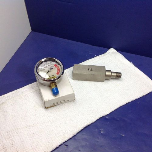 Simplex 18905 0 to 10,000 psi hydraulic gauge ga3 gauge adaptor for sale