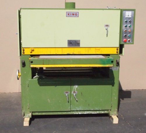 1989 king 36&#034; wide belt sander (woodworking machinery) for sale