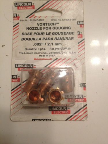 5pc KP20062-5B1Plasma Nozzles 0.082 for Lincoln Electric ProCut™ 20/55/80 PCT-80