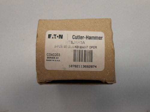 CUTLER HAMMER HT8JAH3A 2 POS SS BLK KNOB OPERATOR