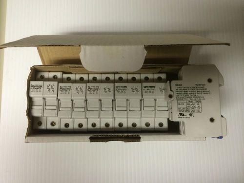 Ferraz shawmut usm2 ultrasafe midget fuse holder 2-pole  800v 30a 6 pack nos for sale