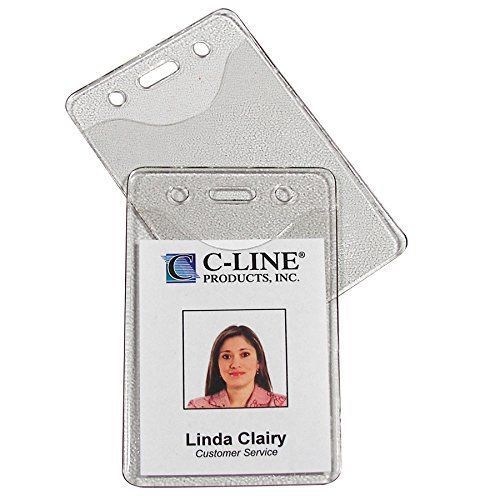 C-line heavy duty vinyl badge holders, vertical, 2.38 x 3.38 inches, 100 per for sale