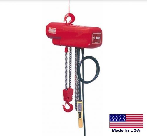 CHAIN HOIST Electric - Industrial - 4000 Lb Cap - 1 Hp - 115/230V - 20 Ft Lift