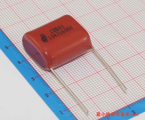 100pcs CBB 100nF (104)±5% 1600V 20mm Through Hole Polypropylene Film Capacitors