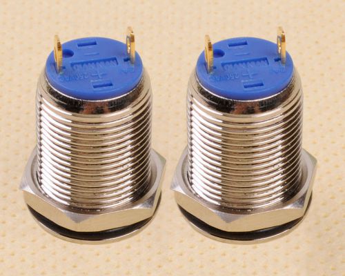 2pcs 12mm start horn button momentary stainless steel metal push button switch for sale