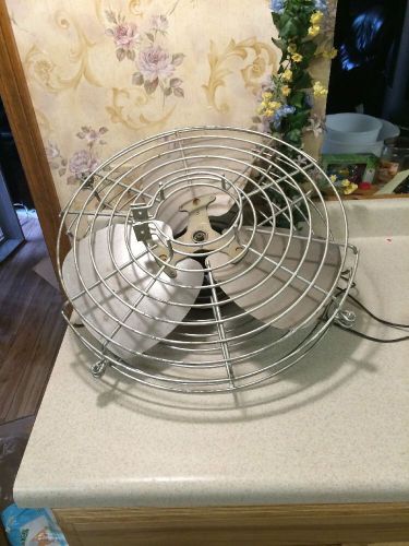 Wall Mount Vintage FAN  COOLING FAN  1/4 HP G. E. MOTOR Metal Blades Heavy