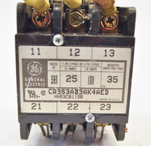 Ge general electric cr353ab3ak4aed definite purpose contactors for sale