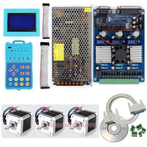 Advanced 3Axis CNC TB6560 Stepper Driver + Keypad + Display + Nema17 Motors +PSU