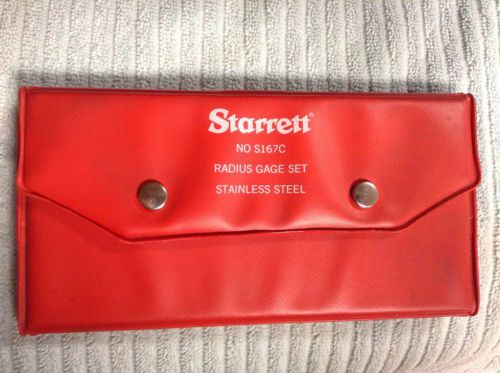 STARRETT RADIUS GAGE SET S167C IN EXCELLENT CONDITION