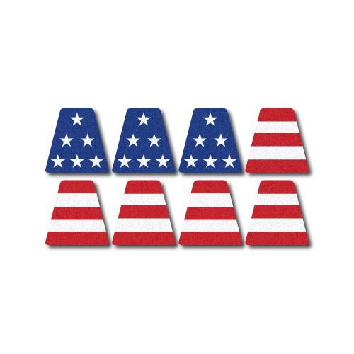 FIREFIGHTER HELMET TETS 8 PACK TETRAHEDRONS FIRE HELMET STICKER American Flag