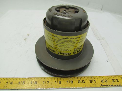 T.B. Woods MS-58 variable sheave pulley 5/8&#034; bore maximum 8900 RPM