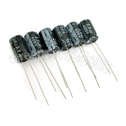 1000  2.2uF 400V Radial Electrolytic Capacitor 8 x 12mm