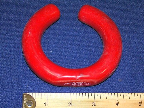 Red vinyl coated lead doughnut - 4.5&#034; o.d., flask support for sale