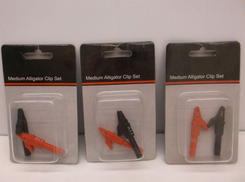 New 3 pk 4wra4 modular test clips alligator medium (h5a) for sale