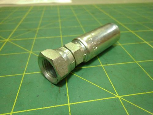 EATON WEATHERHEAD 04U-054 COLL-O-CRIMP FITTING 1/4 FEMALE PIPE SWIVEL #59974