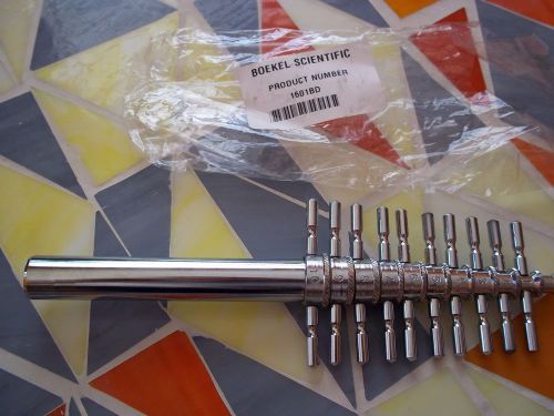 BRAND NEW BOEKEL 1601BD stainless steel cork borer set Sizes 1-10