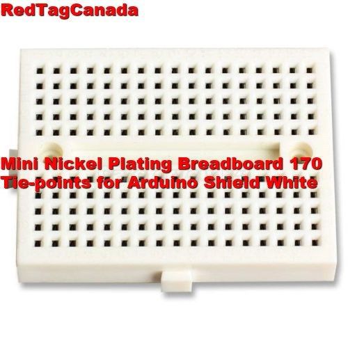 Mini nickel plating breadboard 170 tie-points for arduino shield white #cu3 - ca for sale