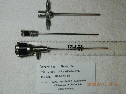 Smith &amp; Nephew, Dyonics 72205929 HD Video arthroscope, 4mm 30 deg + cannula set