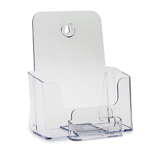 Source One Bi Fold Brochure Holder Standard Booklet with Business Card Holder B