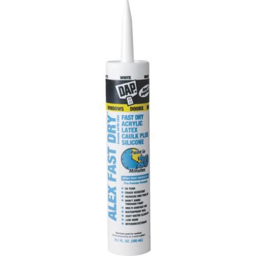 10 Oz DAP Alex Fast Dry Caulk Plus Silicone Case Of 12