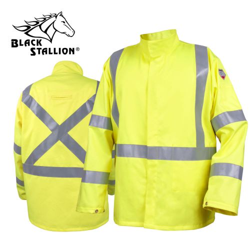 Revco black stallion truguard 250 fr welding jacket w/ reflectives  jf1117-hy for sale