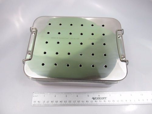 Instruments sterilization tray perforated 8x6x4 german steel krebs for sale