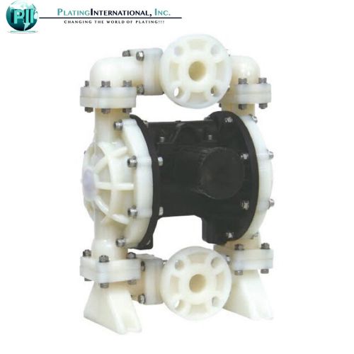 Chemical Resistant Poly 1&#034; Air Diaphragm Pump with Teflon / PTFE Diaphragms