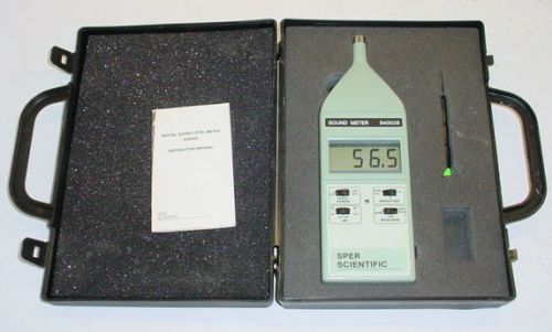 (1) SPER SCIENTIFIC SOUND METER 840029 DIGITAL IN CASE W/ MANUAL