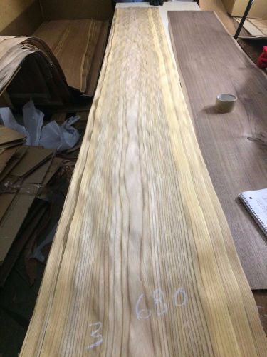 Wood ELM FLAT CUT  115X12,15,115  total 3 pcs RAW VENEER N680.