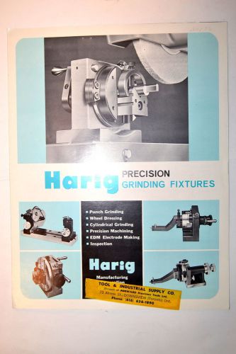 HARIG PRECISION GRINDING FIXTURES BROCHURE #RR660 machinist wheel dresser punch